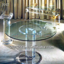K9 Table ronde en cristal